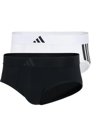 adidas Herren Slip 2er Pack-Low Rise Brief (2PK) -Active Flex Cotton 3 Stripes Unterwäsche, , M