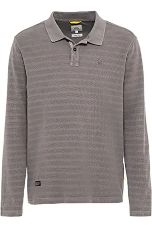 Camel Active Herren Langarm-Poloshirt aus Baumwolle Menswear-S