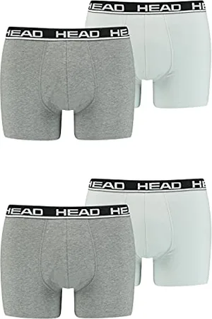 Head Herren Boxer Unterwäsche, Grau, XXL (2er Pack)