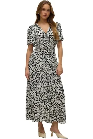 VERO MODA Vmalba Ss Calf Dress WVN Ga Noos