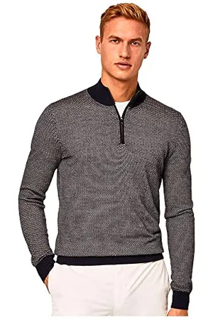 Hackett Herren Merino Jcqd Hzip Pullover, , 3XL