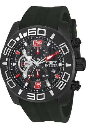 Invicta Pro Diver 22811 Herren Uhr - Wasserdicht - Analog - Quarzuhrwerk - Edelstahl mit schwarzen zifferblat - 50mm