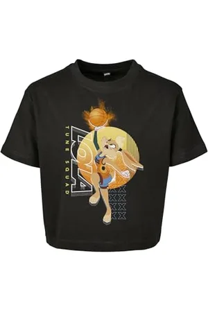 Mister Tee Unisex Kinder MTK150-Kids Space Jam Lola Playing Cropped Tee T-Shirt, Black, 158/164