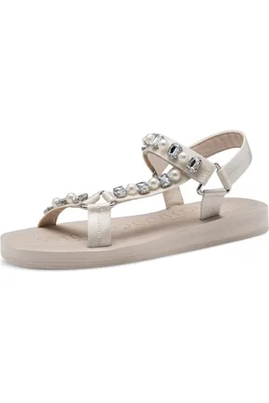Tamaris Sandalette Damen Flach beige,EU 39