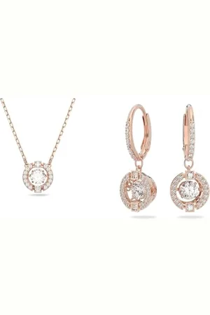 Swarovski Una Kollektion, Halskette & Ohrringe, Roségold plattiert