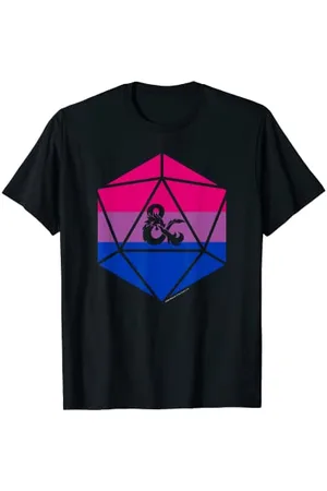 Dungeons & Dragons Bisexual Pride Flag Dice Logo T-Shirt