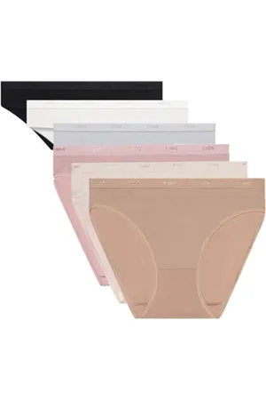 Dim Slip Les Pockets Eco Baumwolle In Verschiedenen Farben Weich Multipack Damen x6, , L