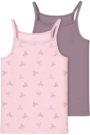 NAME IT Mädchen Nkfstrap Top 2P Bow Noos, , Numeric 134 EU
