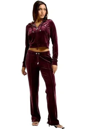 Juicy Couture Damen Madison Hoodie Kapuzensweatjacke, Sweatjacke mit Kapuze und Reißverschluss aus Velour Kapuzenpullover, , XS