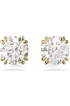 Swarovski Stilla Ohrringe, Vergoldete Ohrstecker mit Klaren Kristallen