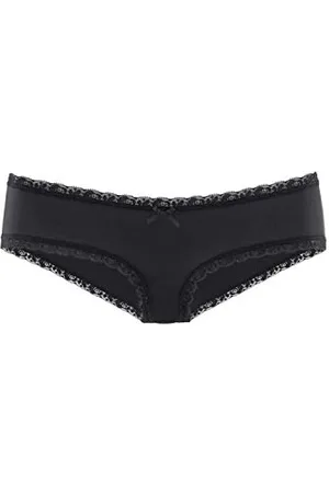QS by s.Oliver Damen Panty mit Spitzenkante und Zierschleife