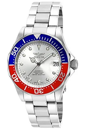 Invicta Pro Diver 17041 Herren Uhr - Wasserdicht - Analog - Automatikuhr - Edelstahl mit silbernen zifferblat - 40mm