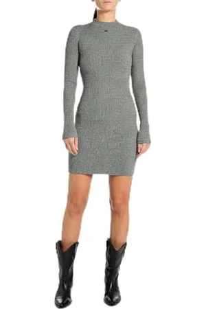 Replay Damen Kleid Langarm Eng, Grau (Iron Melange M08), M