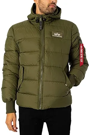 Alpha Industries Herren Hooded Puffer Alpha FD Damen Winterjacke, , XXL