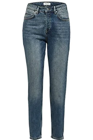 SELECTED Damen SLFFRIDA HW MOM MID NOOS W Straight Jeans, , 28W / 30L