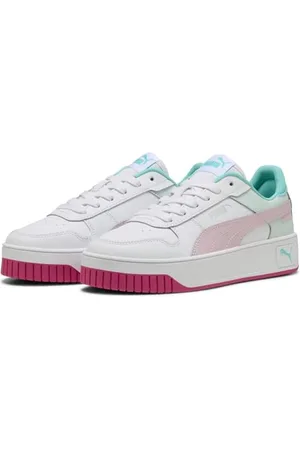 PUMA Carina Street JR Sneaker, White-Rose Mauve-Aquatic, 35.5 EU