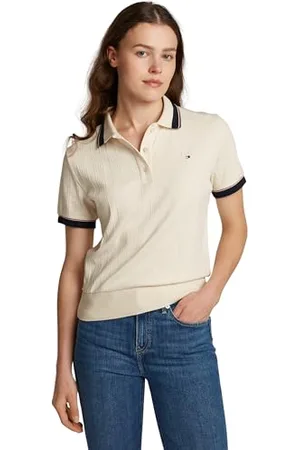 Tommy Hilfiger Damen Poloshirt Kurzarm Regular Fit, , XXL