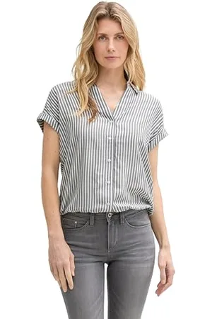 TOM TAILOR Bluse mit Muster, pink Big floral Shapes Design, 44