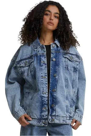 Urban classics Damen Jacke Ladies Oversized 90`s Denim Jacket, Denim Jacke für Frauen, im Retro-Style, , S