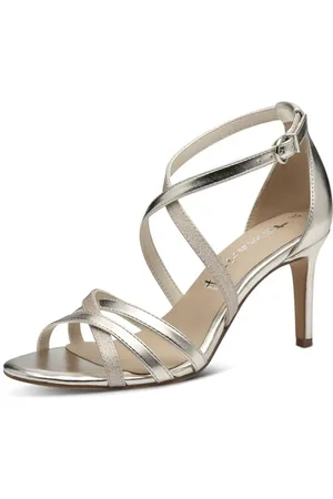 Tamaris Sandalette Damen Vegan Elegant metallic,EU 39