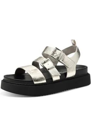 Tamaris Sandalette Damen Vegan Bequem metallic,EU 40