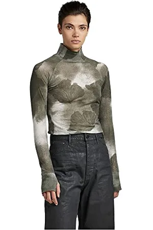 G-Star RAW Damen Turtle Neck Slim Allover Printed Top, , XS