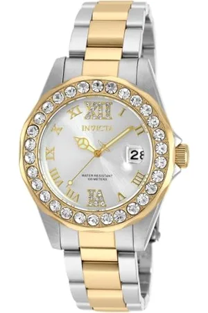 Invicta Damen analog Quarz Uhr mit Edelstahl Armband 20215