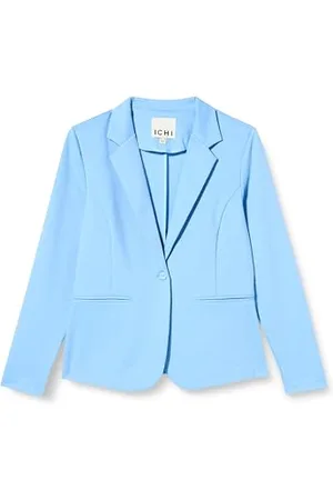 Ichi IHKATE Damen Blazer Jackenblazer Anzugsjacke mit 1-Knopf-Form Stretch Reverskragen Paspeltaschen Slim fit, Größe:S, Farbe: