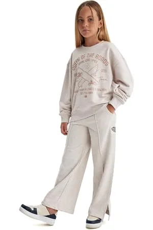 DeFacto Mädchen Jeans für Teenager - Trendige Mädchen Jeanshosen Cargohosen Wide Leg