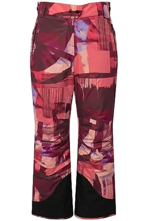 Ulla Popken Damen Skihose Bergaquarelldruck, wasserdicht Hose, , 48