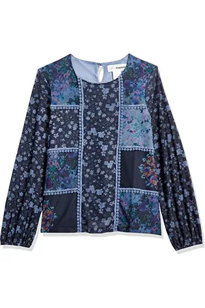 Desigual Girls TS_SONS T-Shirt, Blue, 3/4