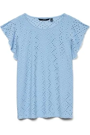 VERO MODA Damen Vmtassa Sl Frill Top Noos, , Large