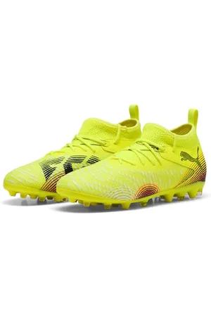 PUMA Future 8 Match MG JR Fussballschuh, Yellow ALERT Black-Sun Struck, 37.5 EU