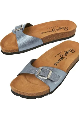 Pepe Jeans Damen Oban Smart W Flat Sandals, Grey (Shadow Grey), 39 EU