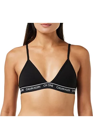 Calvin Klein Damen BH Bralette Unlined Triangle ohne Bügel, (Black), M