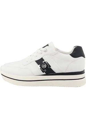 TOM TAILOR Damen 9590090003 Sneaker, White-Navy, 40 EU