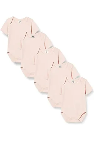 CARE LABEL Baby Body Kurzarm aus gerippter Baumwolle, 5er Pack , 56
