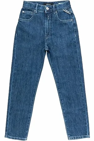 Replay Mädchen Jeans Jorgi Mom-Fit aus Comfort Denim, Blau , 6 Jahre