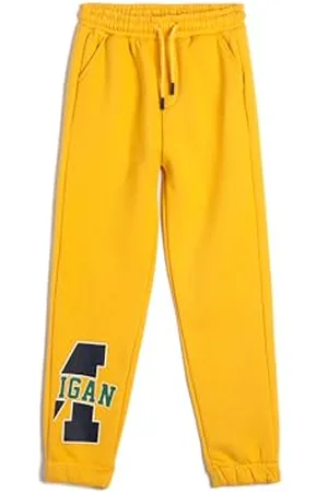Koton Jogger Sweatpants Printed Detail Pocket Drawstring Brushed Interior