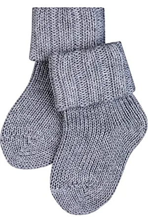 Falke Unisex Baby Flausch B SO Baumwolle einfarbig 1 Paar Socken, Blickdicht, , 74-80