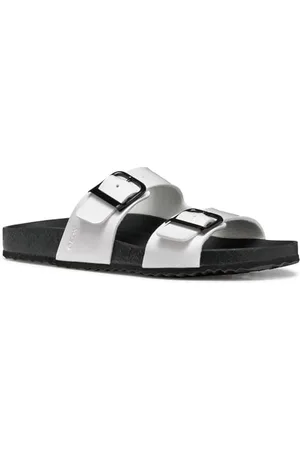 Geox Damen D BRIONIA R M Flat Sandal, White, 39 EU