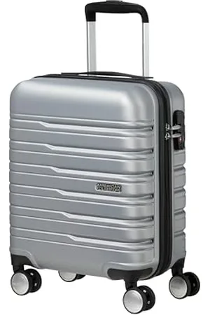 American Tourister Flashline - EasyJet Handgepäck, Spinner XS, 35 x 45 x 20 cm, 23 L, 2.20 kg, Flugzeug Handgepäck Underseater, Silber (Sky Silver)