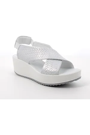 IGI&CO Damen D.candy Keilsandale, Silber/schwarz, 37 EU