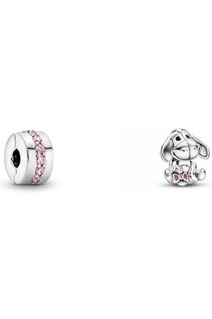PANDORA Damen-Charm Abstandhalter 925 Sterlingsilber 791972PCZ Disney Winnie Puuh I-Ah Charm aus Sterling Silber und Emaille - Kompatibel Moments Armbänder