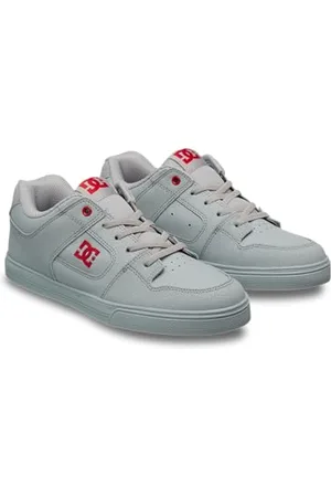 Dcshoes Pure Elastic Sneaker, Grey/Dark RED, 32.5 EU