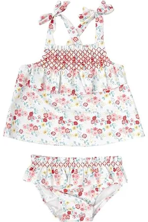 BABIDU Uni Baby Conjunto de Baño para Bebé Niña Con Braguita Y Top Estampado Floral Set, , 6 Meses