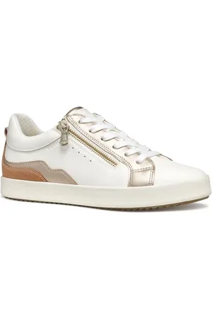 Geox Damen D BLOMIEE J Sneaker, Optic White/Nude, 40 EU