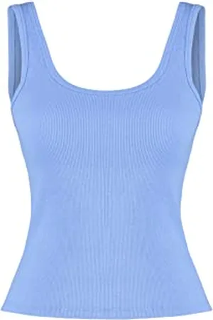 Trendyol Damen Regular Fit Basic Scoop Neck Knit Singlet, , M