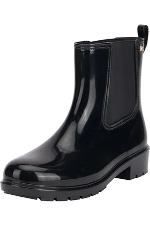 Tommy Hilfiger Damen Gummistiefel Flag Rainboot Rutschfest, (Black), 36