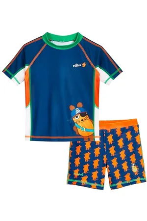 Playshoes Jungen Zweiteiler Schwimmshirt-Set, , 122/128 cm